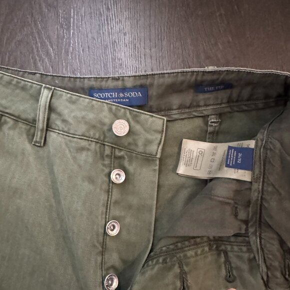 Scotch & Soda The Pip Utility Chino Military Green with flower embroidery 26/32 - Picture 6 of 15